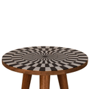 Spiral Pattern Top Solid Wood End Table by Lavishway | Side Tables-57219