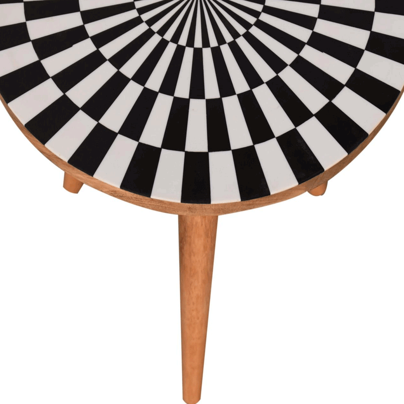 Spiral Pattern Top Solid Wood End Table by Lavishway | Side Tables-57220