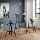 Spitfire Industrial Solid Wood Top Bar Stool by Lavishway | Bar Stools-60851