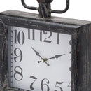 Square Dark Distressed Mantle Clock by Lavishway | Wall Clocks-51630