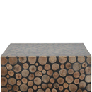 Modena Abstract Design Square Footstool by Lavishway | Footstool-57193