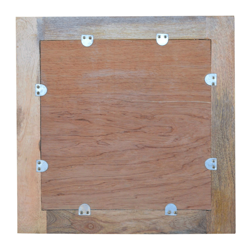 Modena Solid Wood Frame Square Wall Mirror by Lavishway | Wall Mirrors-57175