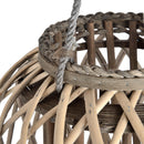 Standing Rope Texture Wicker Brown Lantern by Lavishway | Candle Holders-51369