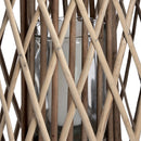 Standing Rope Texture Wicker Brown Lantern by Lavishway | Candle Holders-51370