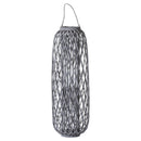 Contemporary Standing Wicker Grey Lantern by Lavishway | Candle Holders-51362