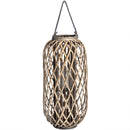 Contemporary Standing Woven Wicker Lantern by Lavishway | Candle Holders-51340