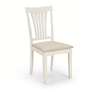 Stanmore Ivory Fabric Seat Dining Chair by Lavishway | Dining Chairs-60842
