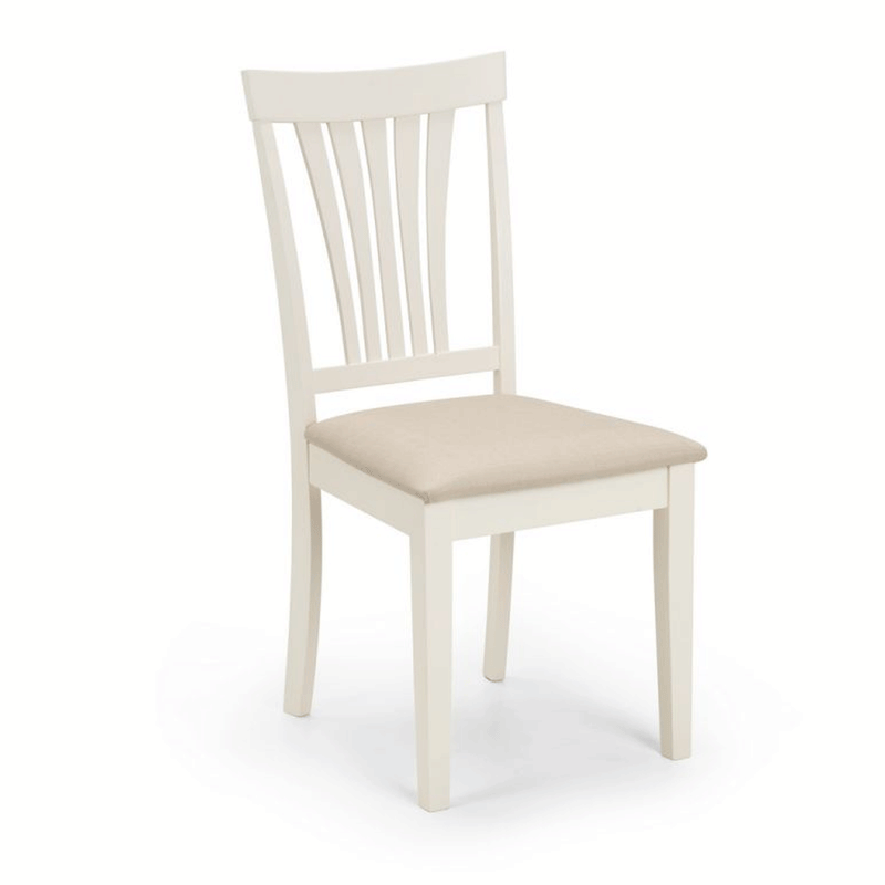 Stanmore Ivory Fabric Seat Dining Chair by Lavishway | Dining Chairs-60842