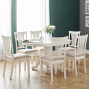 Stanmore Ivory Fabric Seat Dining Chair by Lavishway | Dining Chairs-60841