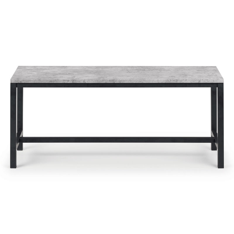 Staten Concrete Effect Seat Dining Bench by Lavishway | Dining Benches-60837