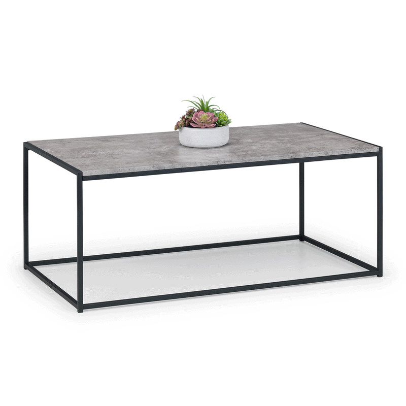Staten Concrete Effect Top Coffee Table by Lavishway | Coffee Tables-60826
