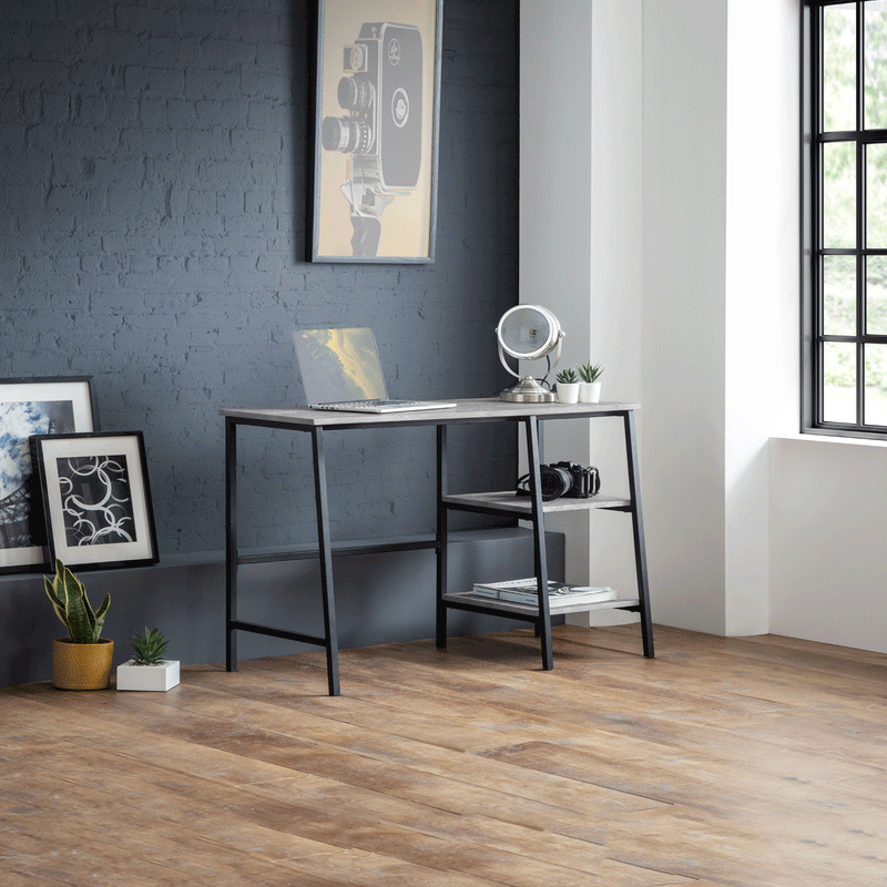 Staten Concrete Effect Top Desk by Lavishway | Reclaimed Wood Desks-60795