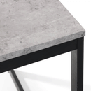Staten Concrete Effect Top Black Dining Table by Lavishway | Dining Tables-60822