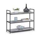 Staten Concrete Effect Top Low Bookcase by Lavishway | Book Shelves and Cabinets-60783