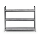 Staten Concrete Effect Top Low Bookcase by Lavishway | Book Shelves and Cabinets-60786