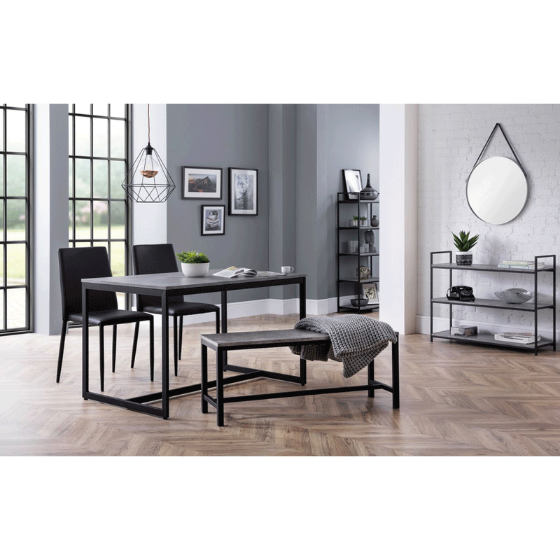 Staten Concrete Effect Top Low Bookcase by Lavishway | Book Shelves and Cabinets-60787