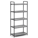 Staten Concrete Effect Top Tall Bookcase by Lavishway | Book Shelves and Cabinets-60771