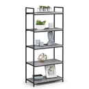 Staten Concrete Effect Top Tall Bookcase by Lavishway | Book Shelves and Cabinets-60770