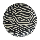 Stellar Zebra Printed Velvet Footstool by Lavishway | Footstool-51709