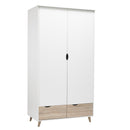 Stockholm Matt White 2 Door Wardrobe by Lavishway | Wardrobe-35712