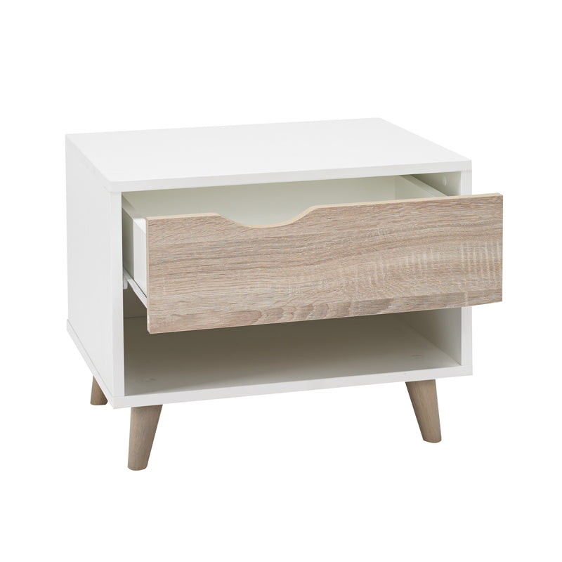 Stockholm 1 Drawer Bedside Cabinet by Lavishway | Bedside Tables-35715