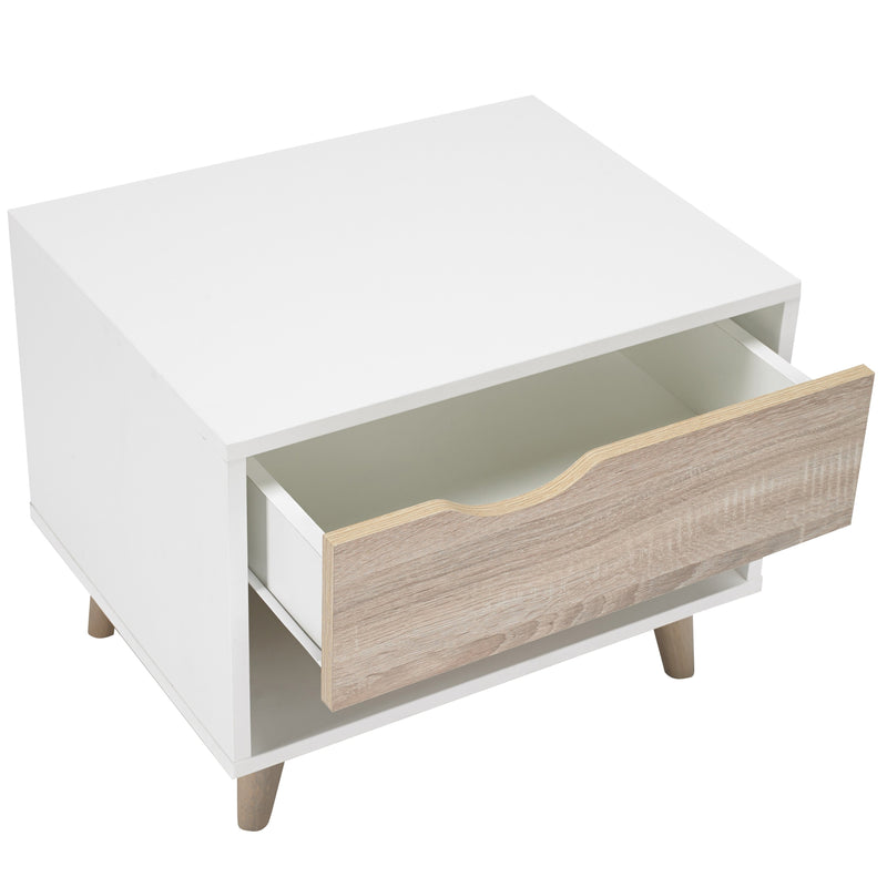 Stockholm 1 Drawer Bedside Cabinet by Lavishway | Bedside Tables-35717