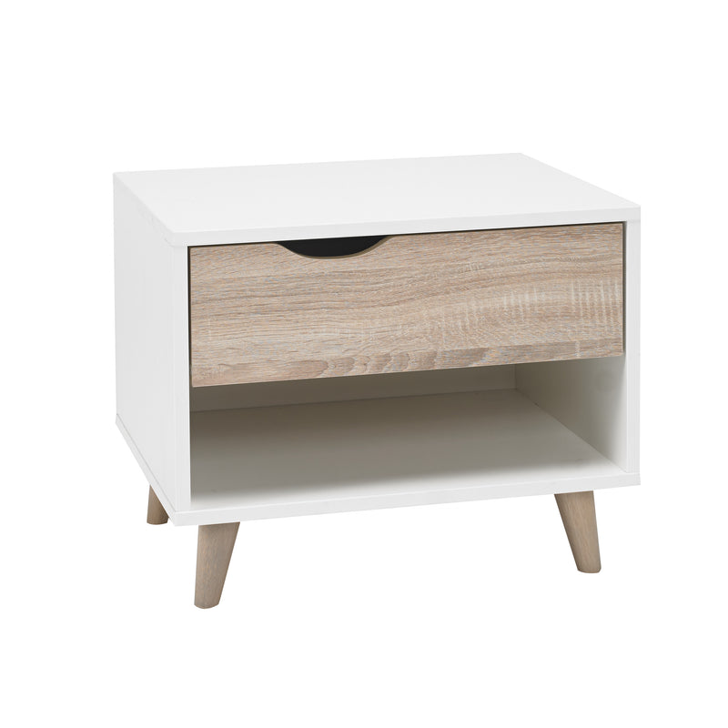 Stockholm 1 Drawer Bedside Cabinet by Lavishway | Bedside Tables-35716