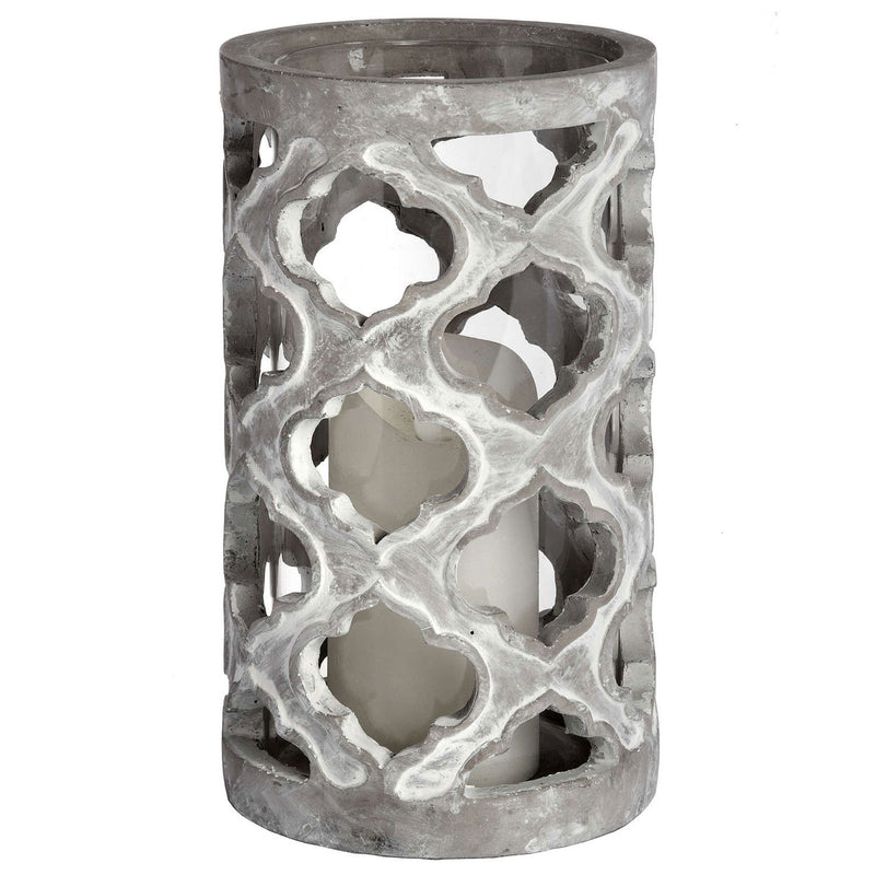 Stone Patterned Grey Candle Holder by Lavishway | Candle Holders-50695