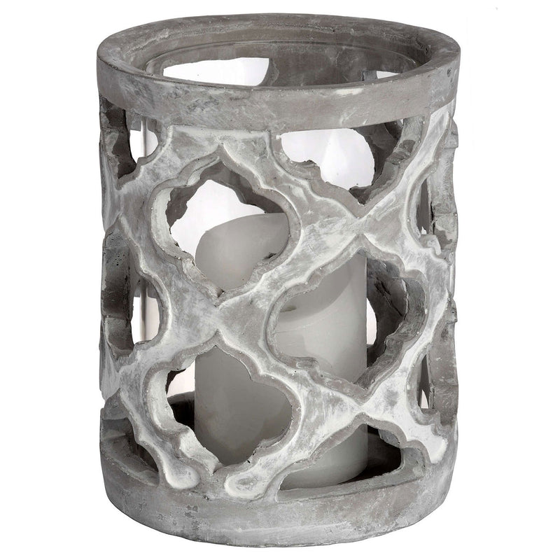Stone Patterned Grey Candle Holder by Lavishway | Candle Holders-50694
