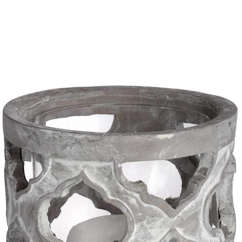 Stone Patterned Grey Candle Holder by Lavishway | Candle Holders-50696