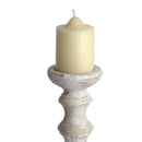 Stone Turned Crea Finish Candle holder by Lavishway | Candle Holders-50714