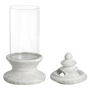 Stone & Glass White Candle Holder by Lavishway | Candle Holders-50855