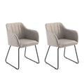 Stork Fabric Upholstery Dining Chair Set of 2 by Lavishway | Dining Chairs-23764