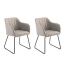 Stork Fabric Upholstery Dining Chair Set of 2 by Lavishway | Dining Chairs-23764