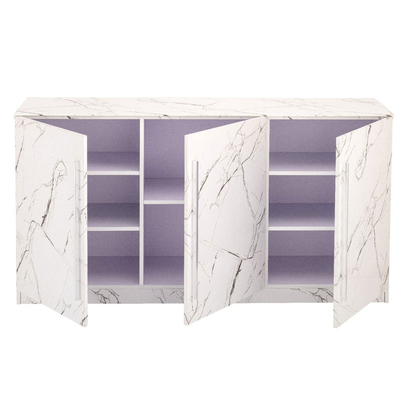 Storm 3 Doors White Finish Sideboard by Lavishway | Sideboards-23707