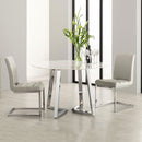 Storm White Marble Round Dining Table by Lavishway | Dining Tables-23733