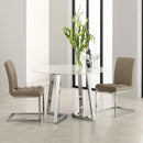 Storm White Marble Round Dining Table by Lavishway | Dining Tables-23738