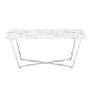 Storm Marble Coffee Table With Steel Frame by Lavishway | Coffee Tables-23699
