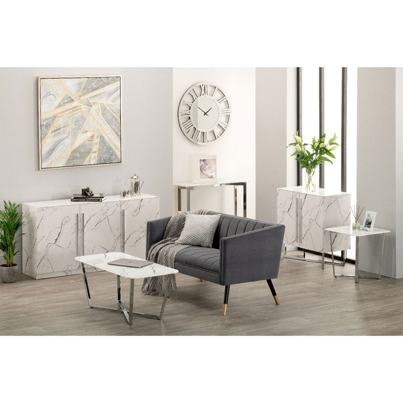 Storm Marble Coffee Table With Steel Frame by Lavishway | Coffee Tables-23705