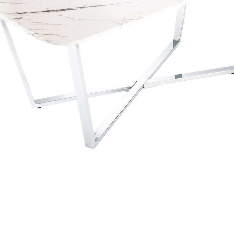 Storm Marble Coffee Table With Steel Frame by Lavishway | Coffee Tables-23702