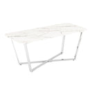 Storm Marble Coffee Table With Steel Frame by Lavishway | Coffee Tables-23698