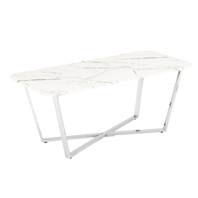 Storm Marble Coffee Table With Steel Frame by Lavishway | Coffee Tables-23698