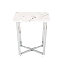 Storm Marble Side Table With Steel Frame by Lavishway | Side Tables-23727