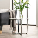 Storm Marble Side Table With Steel Frame by Lavishway | Side Tables-23726