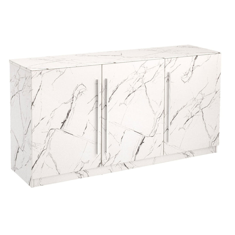 Storm 3 Doors White Finish Sideboard by Lavishway | Sideboards-23708