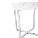 Storm Marble Side Table With Steel Frame by Lavishway | Side Tables-23729