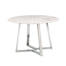 Storm White Marble Round Dining Table by Lavishway | Dining Tables-23734