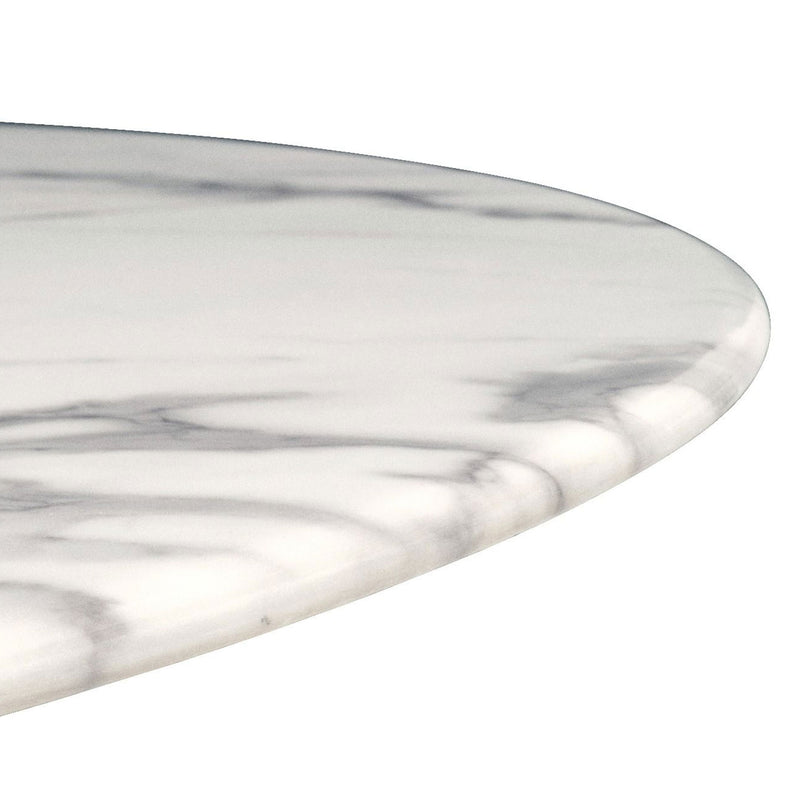 Storm White Marble Round Dining Table by Lavishway | Dining Tables-23737