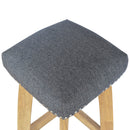 Studded Black Tweed Fabric Bar Stool by Lavishway | Bar Stools-22531