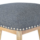 Studded Black Tweed Fabric Bar Stool by Lavishway | Bar Stools-22530